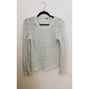 Free People Light Blue Fuzzy Sweater